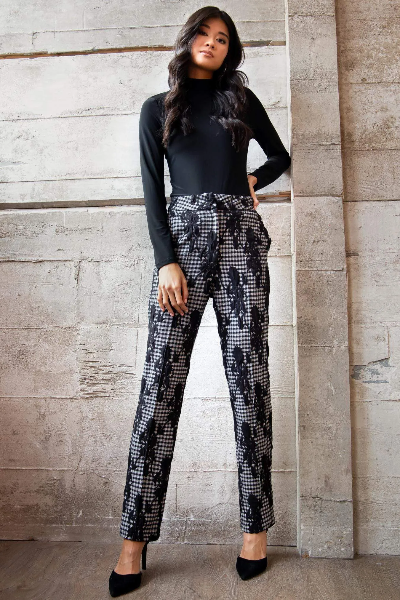 Nash Pants - Black and White Gingham sold by Eva Franco