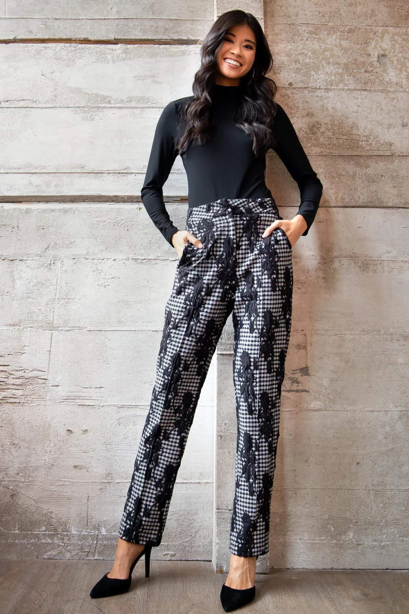 Nash Pants - Black and White Gingham sold by Eva Franco product image thumbnail 3