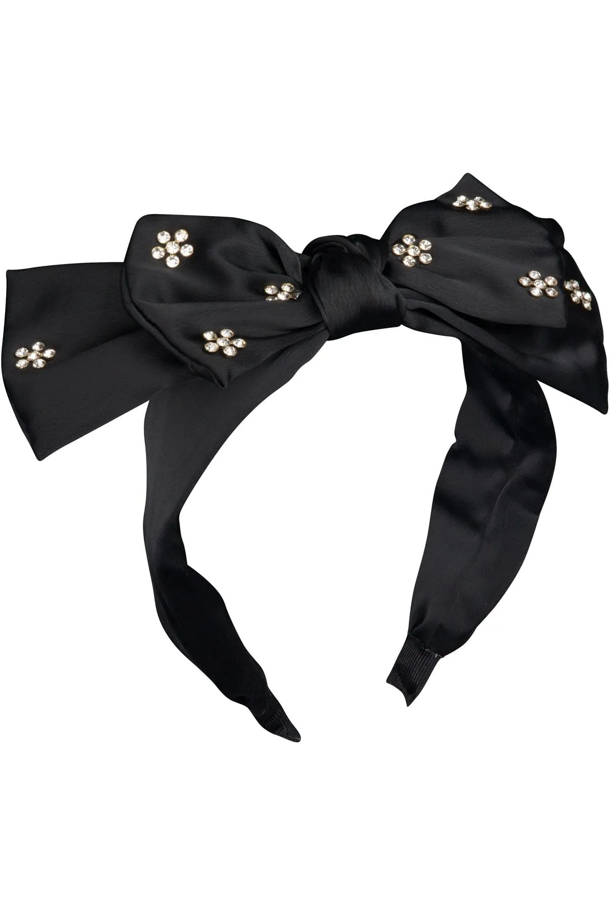 Black Bow Rhinestone Headband sold by Eva Franco product image thumbnail 2