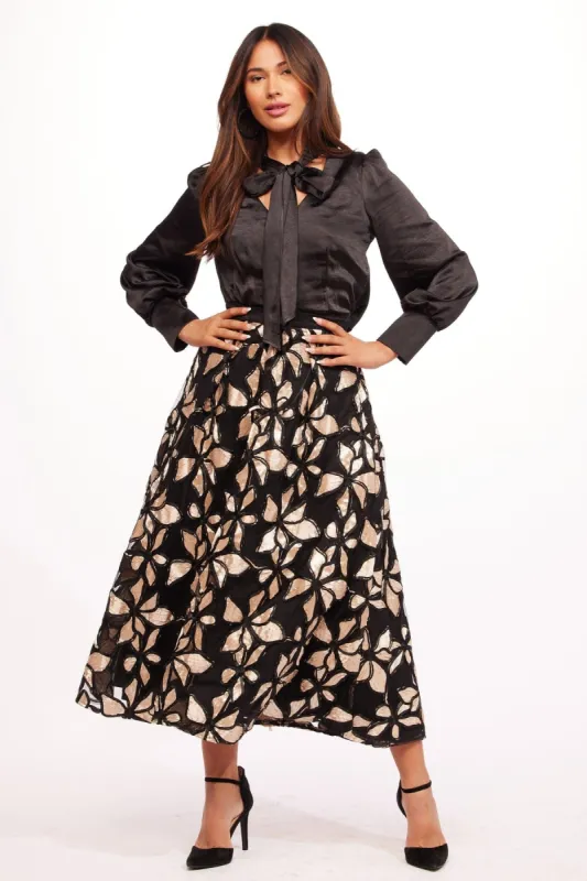 Floral Applique Skirt sold by Eva Franco