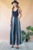 Hepburn High Waist Wide Leg Pants - Graphite Stripe sold by Eva Franco