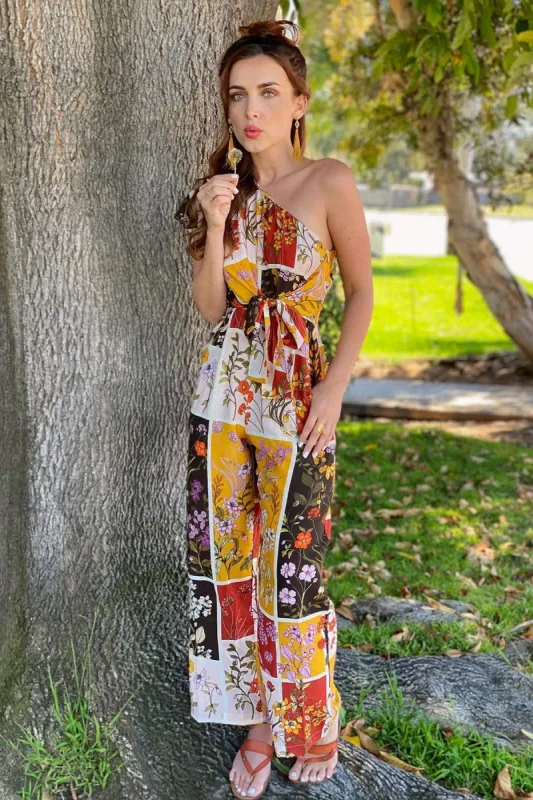 Amir Jumpsuit - Floral Patchwork sold by Eva Franco