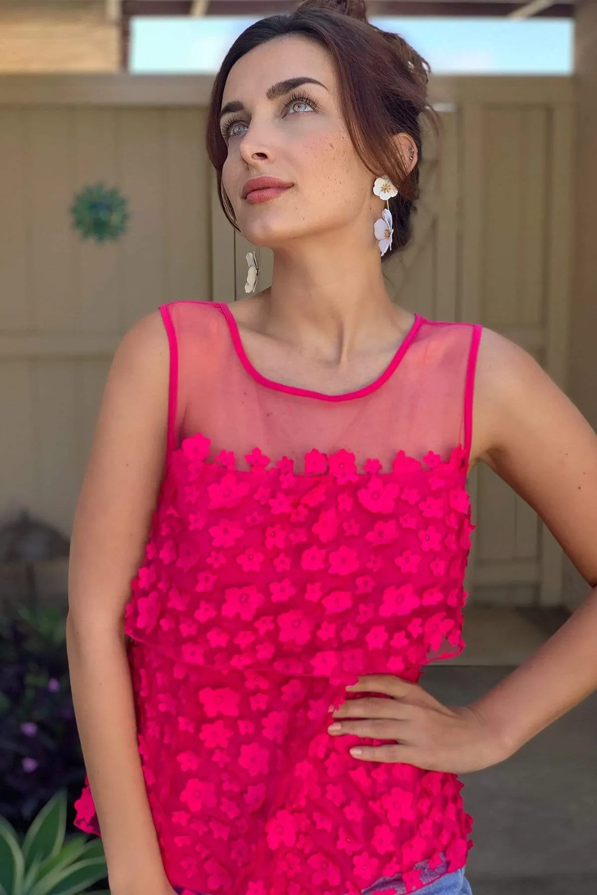 Shonnie Pink Tank sold by Eva Franco