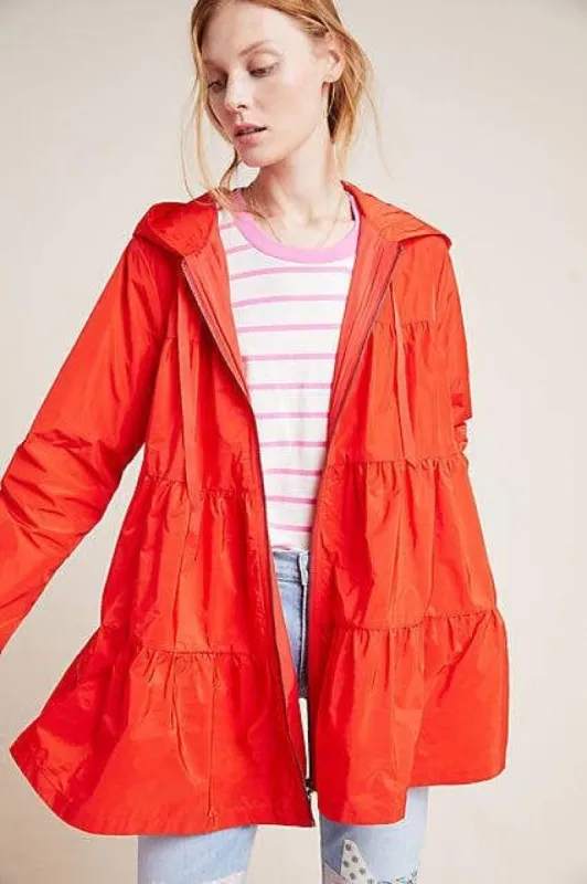 Maybelle  Tiered Coat - Red sold by Eva Franco
