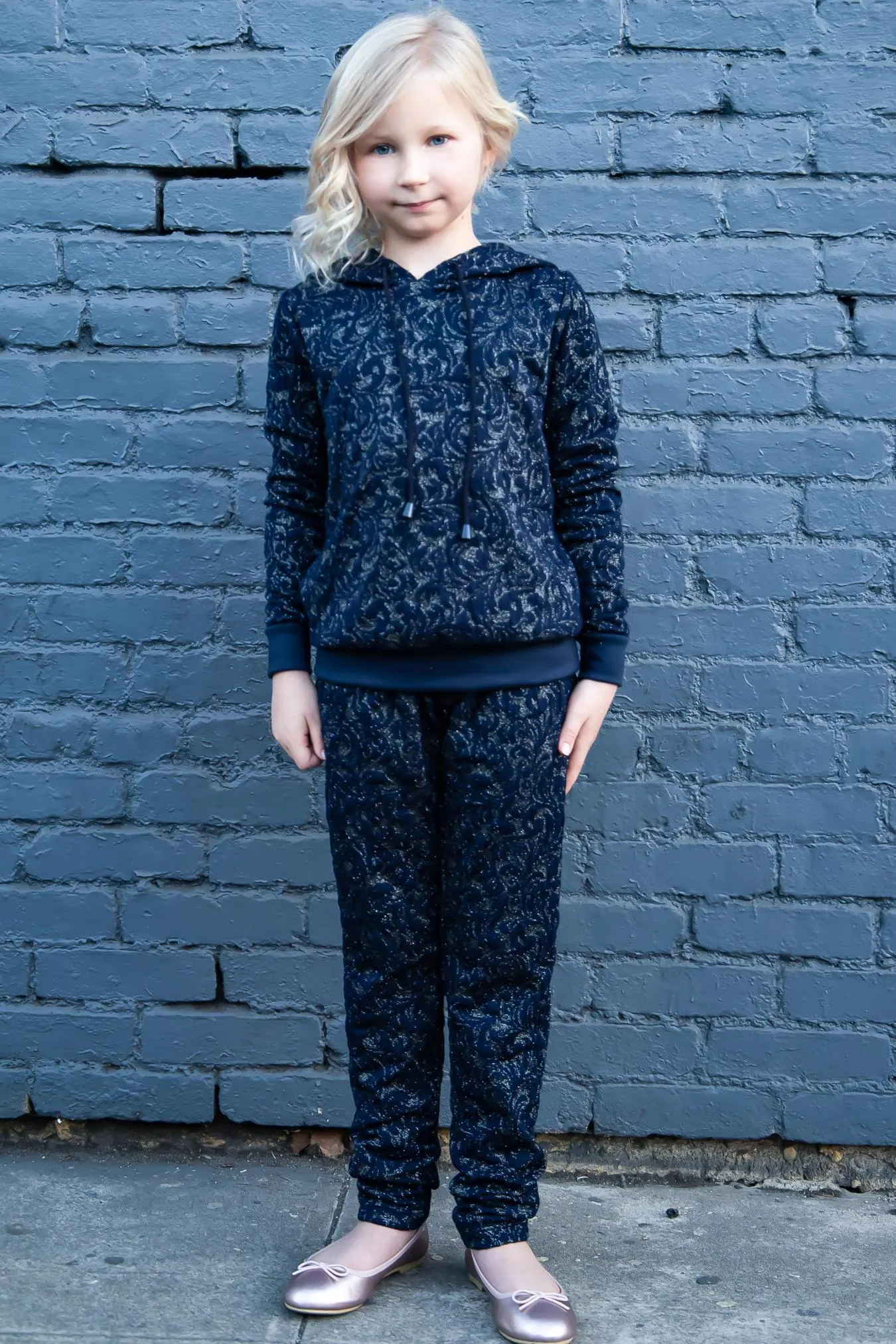 Mini Noah Hoodie - Navy Knit - Girls sold by Eva Franco product image thumbnail 5
