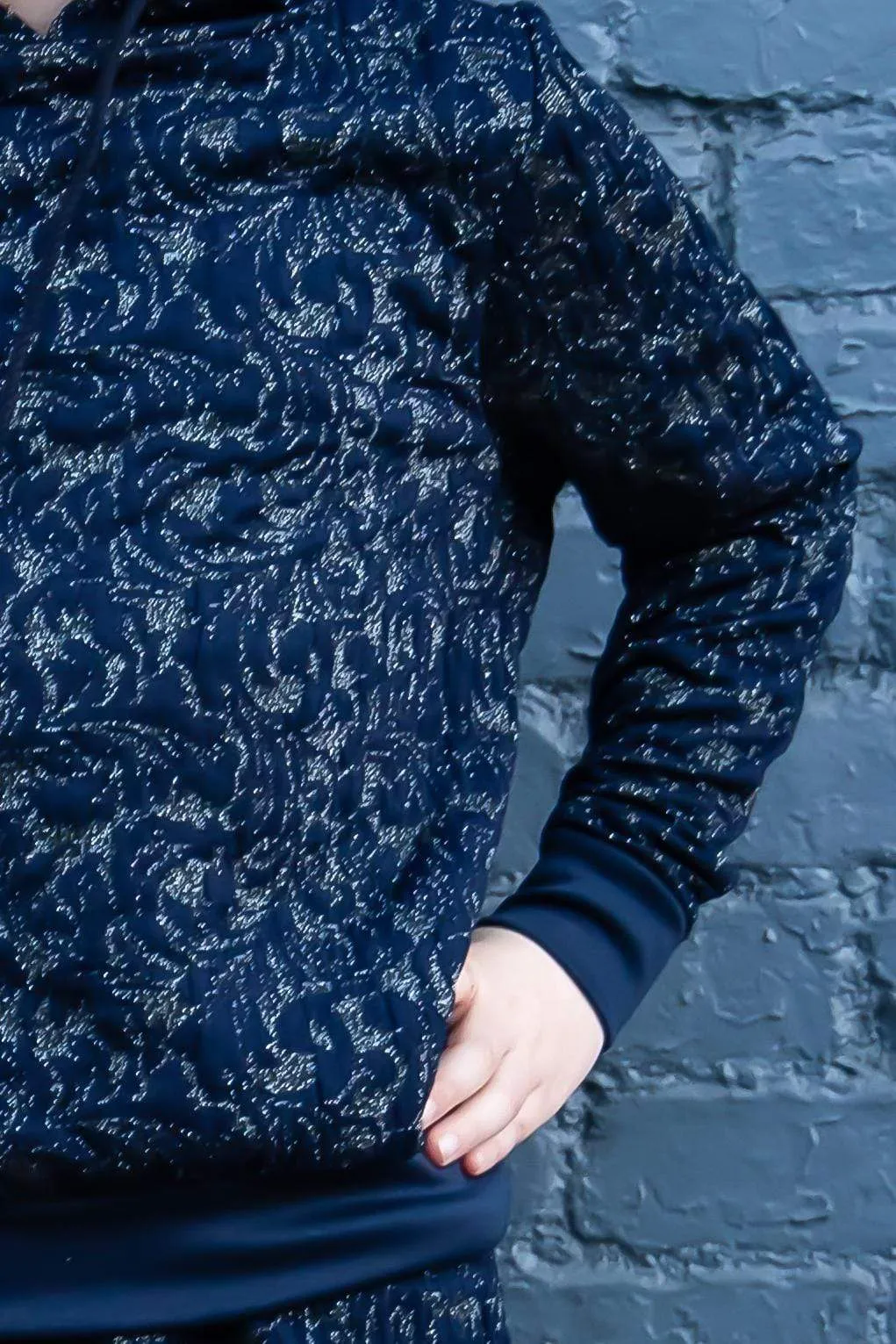 Mini Noah Hoodie - Navy Knit - Girls sold by Eva Franco product image thumbnail 4