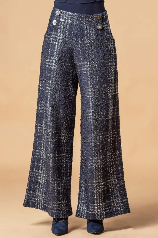 Hepburn Pant - Midnight Paris sold by Eva Franco