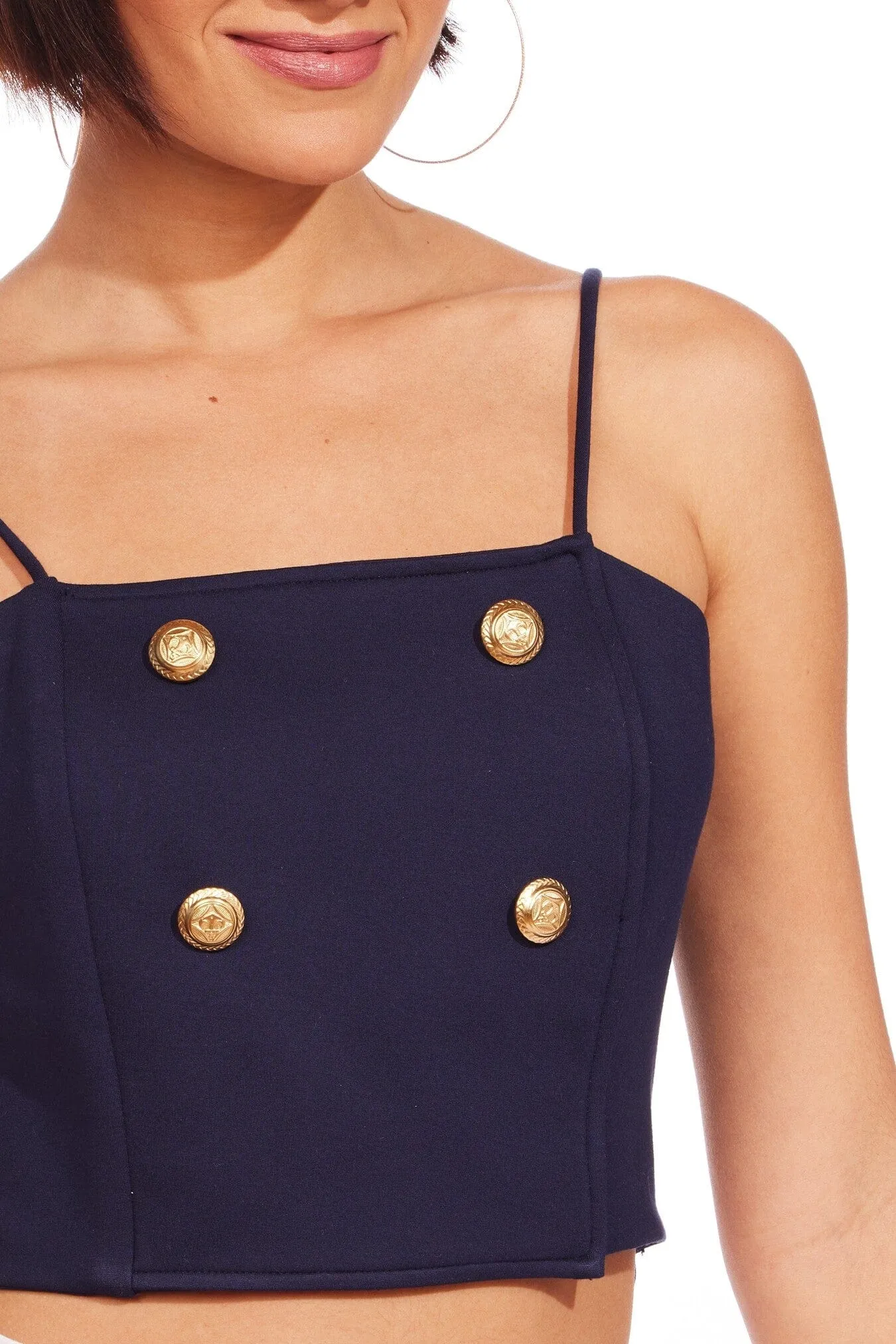 Ponte Trench Blouse - Navy sold by Eva Franco product image thumbnail 3