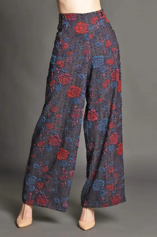 Hepburn Pant - Scarlet Rose sold by Eva Franco