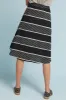 Black and Taupe Stripe Midi Skirt sold by Eva Franco