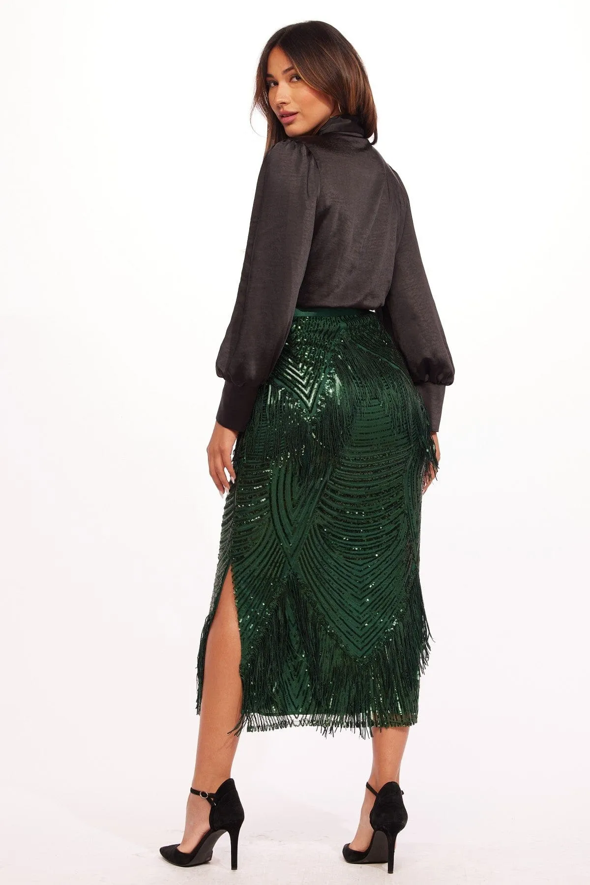 Slim Sequin Maxi Skirt sold by Eva Franco product image thumbnail 3