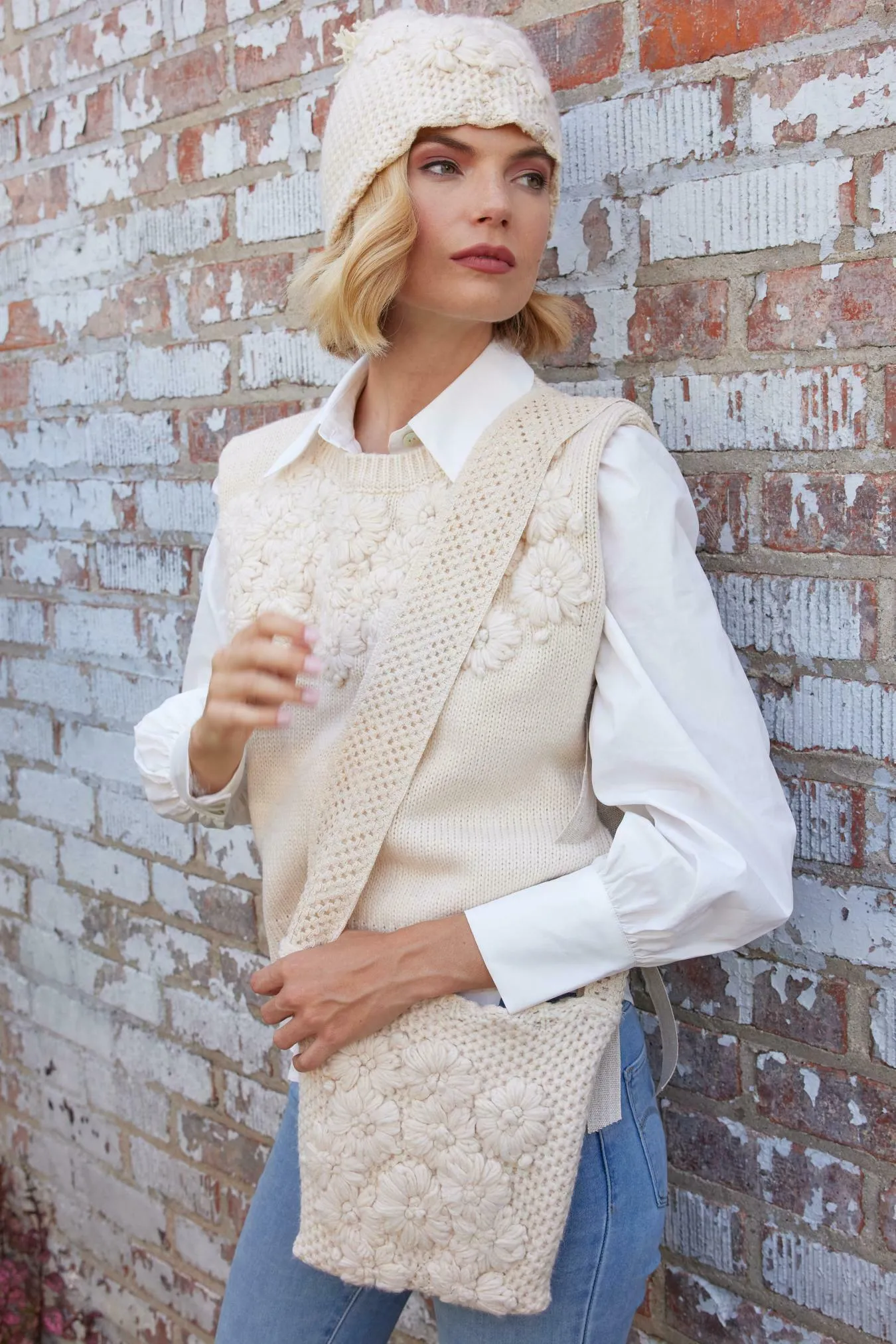 Ivory Crochet Crossbody Bag sold by Eva Franco product image thumbnail 2