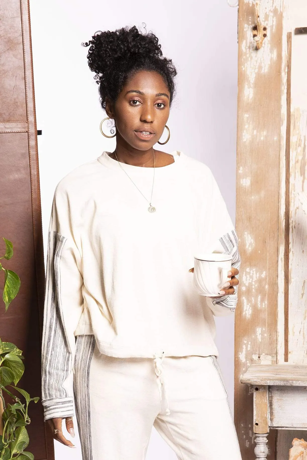 Chia Zen Stripe Sweatshirt Top sold by Eva Franco product image thumbnail 2