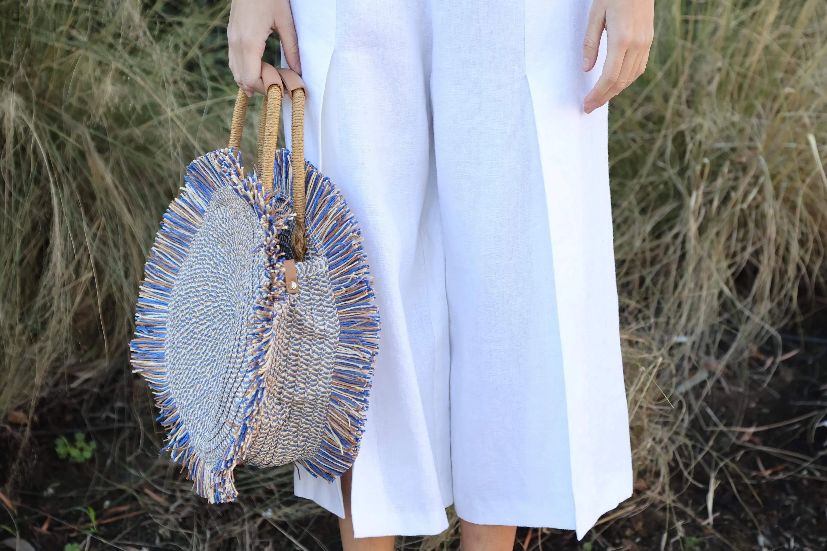 Blue Fringe Round Bag sold by Eva Franco product image thumbnail 4