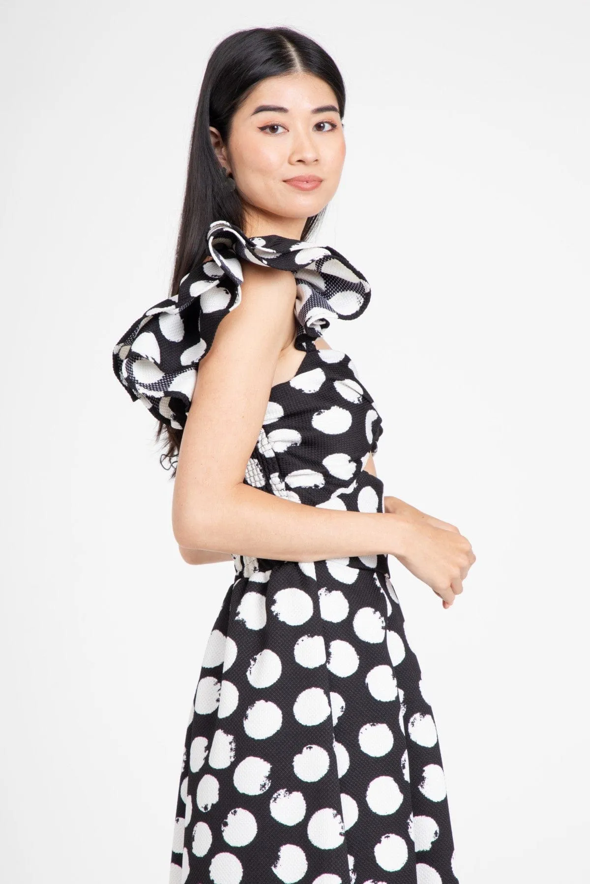 One Shoulder Dress – Black and White sold by Eva Franco product image thumbnail 2