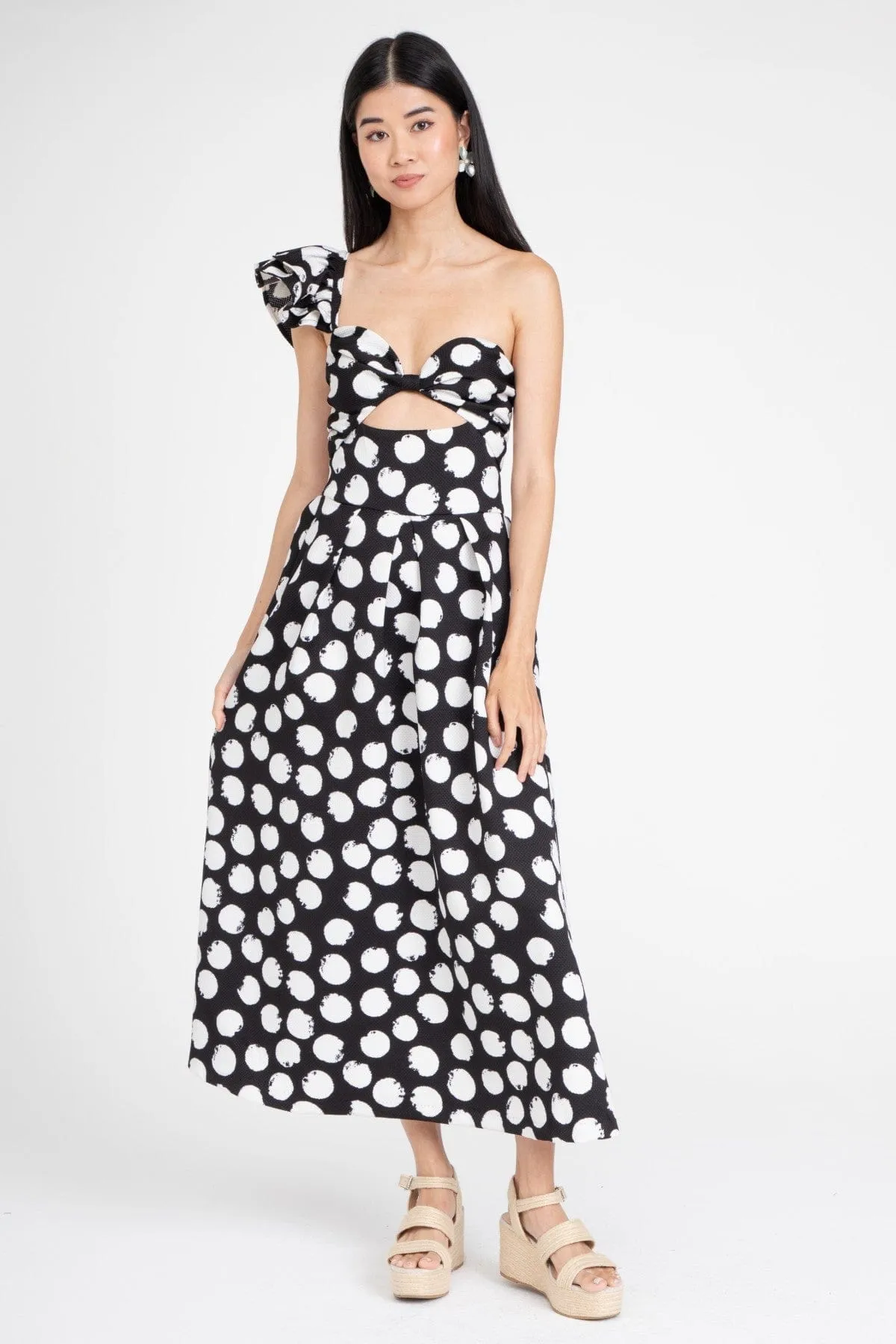 One Shoulder Dress – Black and White sold by Eva Franco product image thumbnail 3