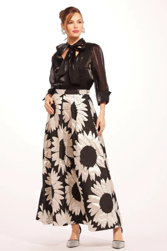 Anova Skirt - Silver bloom sold by Eva Franco