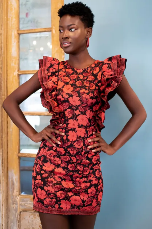 Ruffled Mini Sweater Dress sold by Eva Franco
