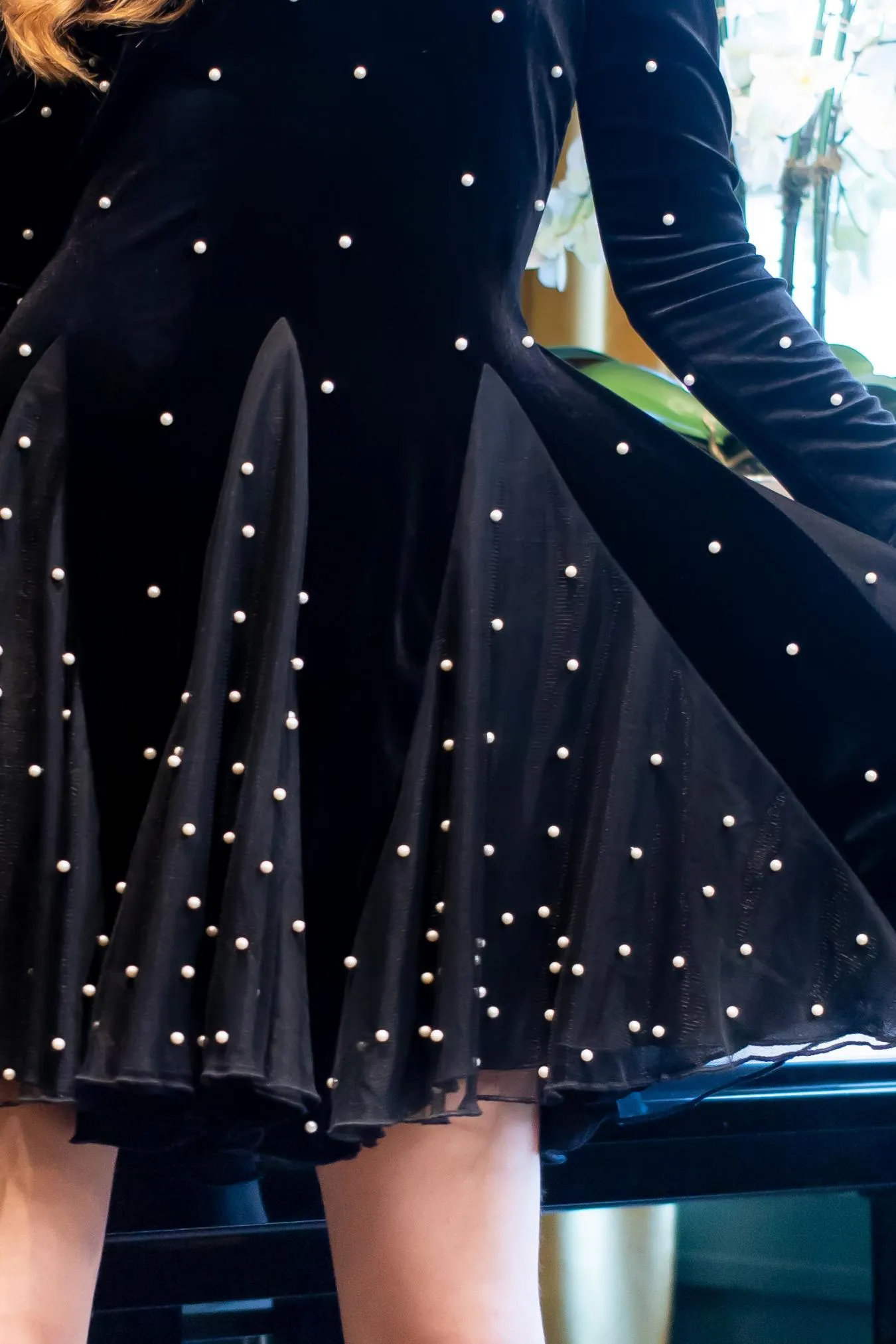 Angelica Dress - Black Velvet Pearl sold by Eva Franco product image thumbnail 4