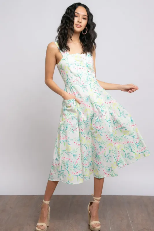 Mettie Button-Front Dress – Berry Spritzer sold by Eva Franco