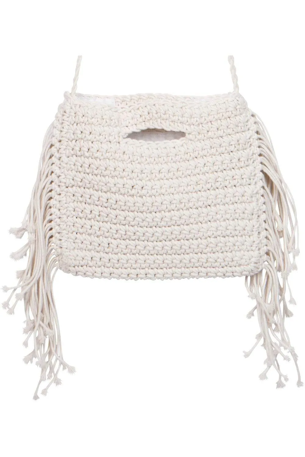 Macrame Crochet White Boho Bag sold by Eva Franco