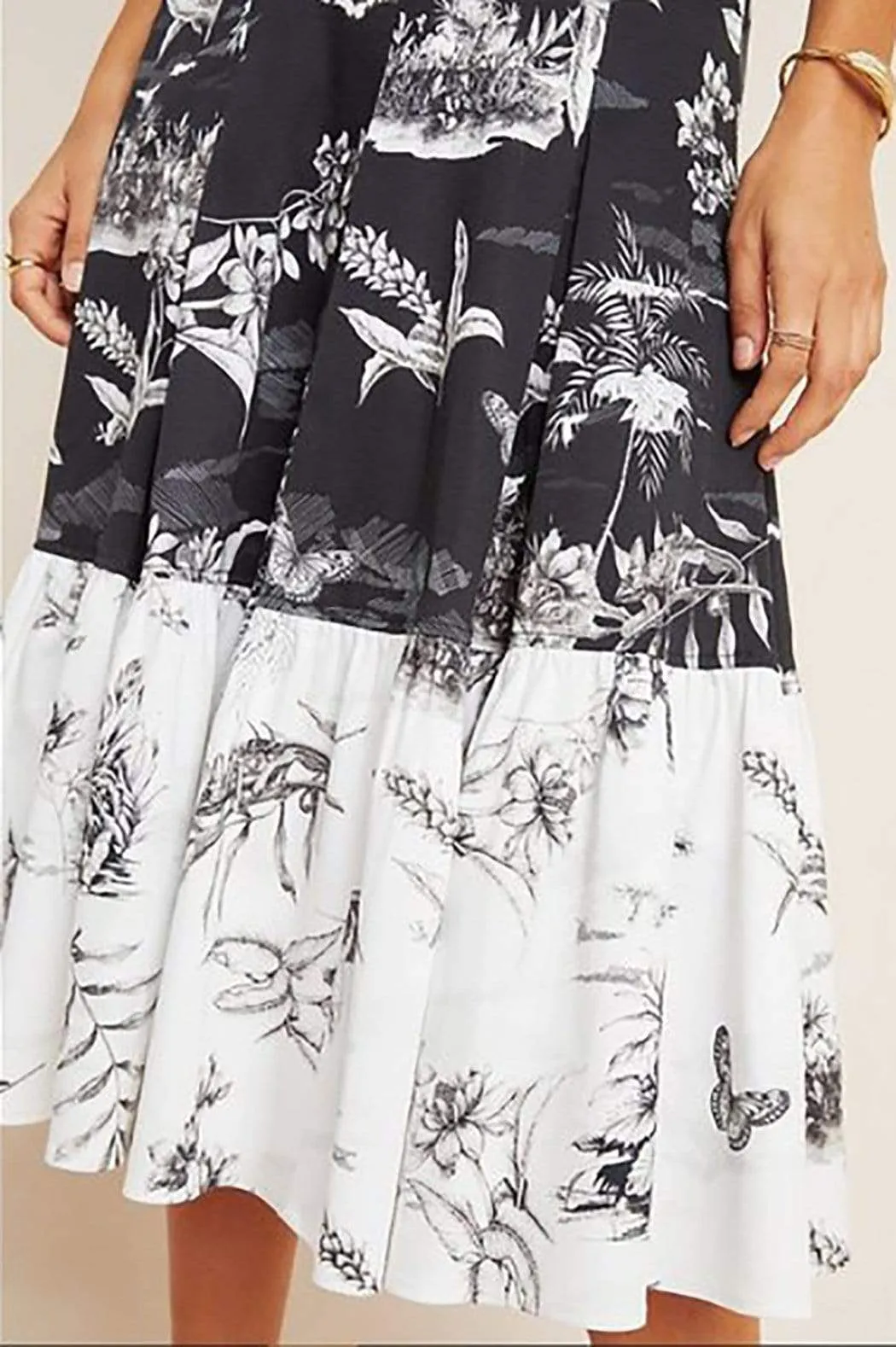 Paola Floral Flounced Skirt sold by Eva Franco product image thumbnail 3