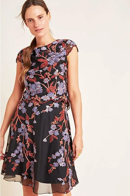 Chiffon Bloom Mini Dress sold by Eva Franco