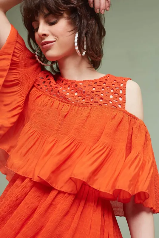 Fiesta Open Shoulder Mini Dress sold by Eva Franco