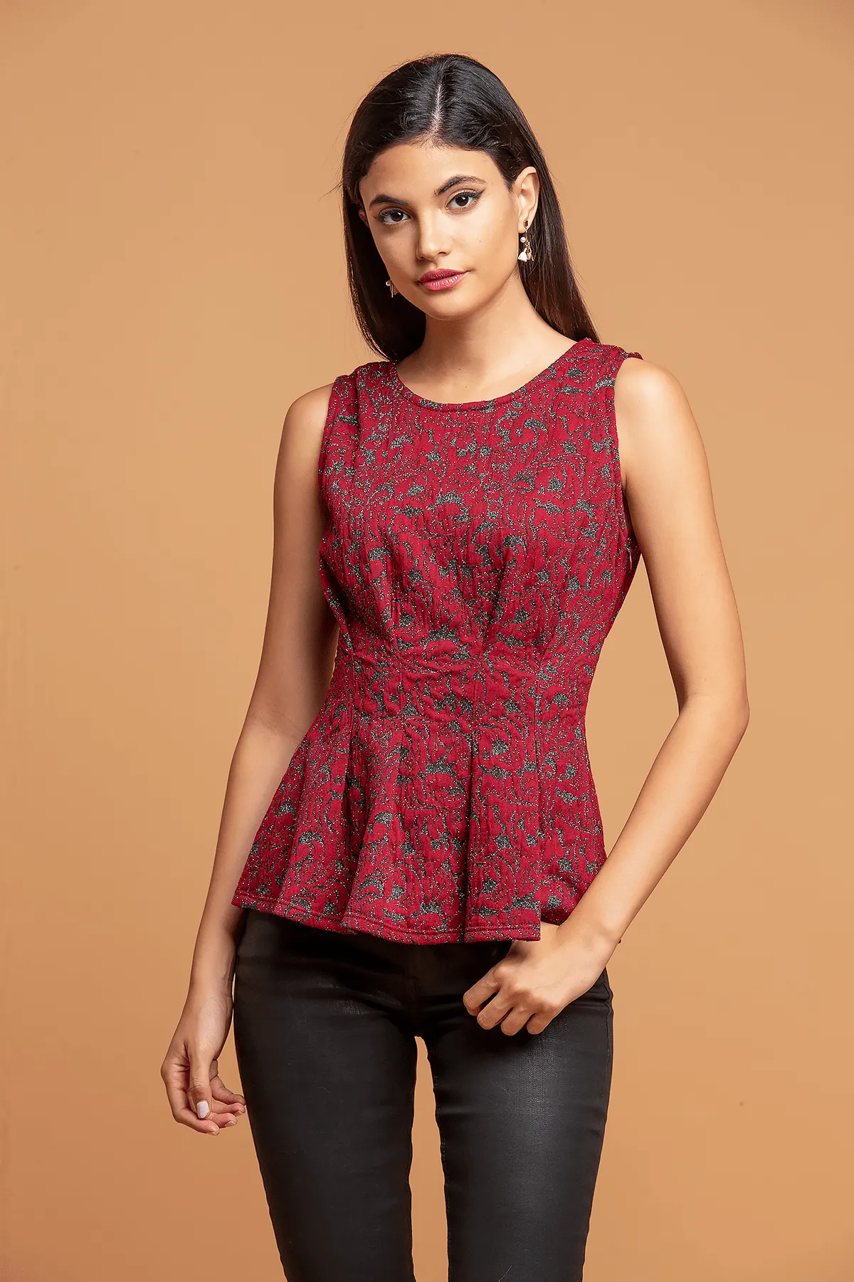 Metallic Peplum Top sold by Eva Franco product image thumbnail 4