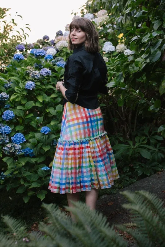 Fatima Skirt - Tuscana Plaid sold by Eva Franco