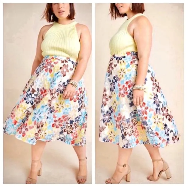 Embroidered Floral Midi Skirt sold by Eva Franco product image thumbnail 4