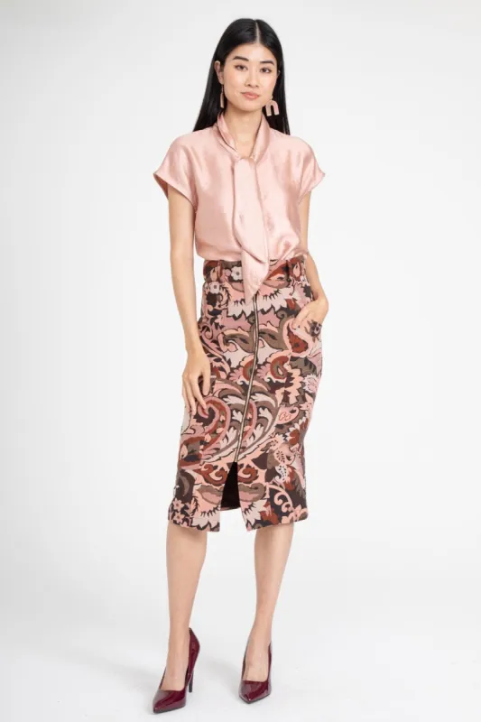 Zoya Skirt – Henna Paisley sold by Eva Franco