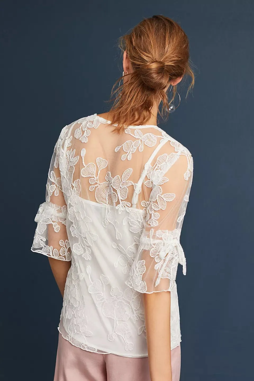 Melanie Lace Top - White sold by Eva Franco product image thumbnail 3