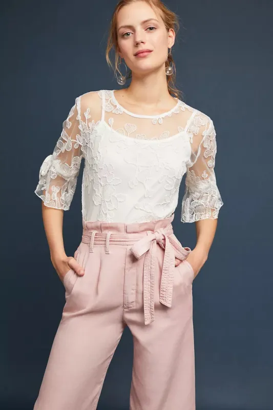 Melanie Lace Top - White sold by Eva Franco