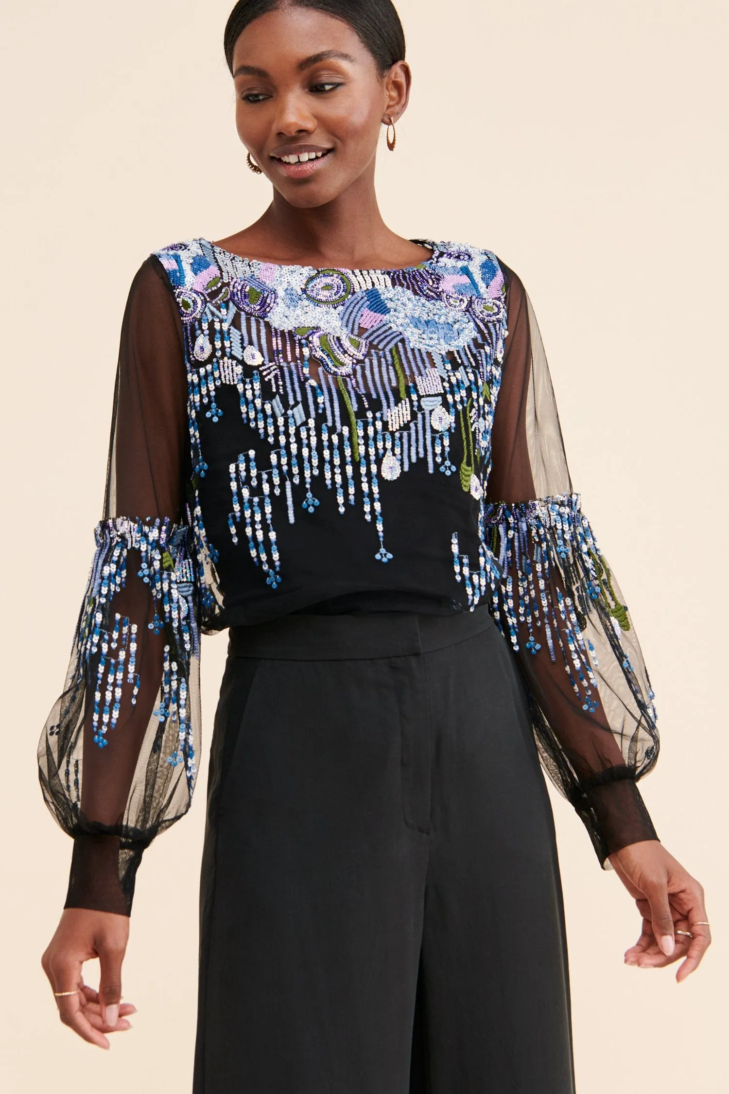 Mesh Sequin Top sold by Eva Franco product image thumbnail 3