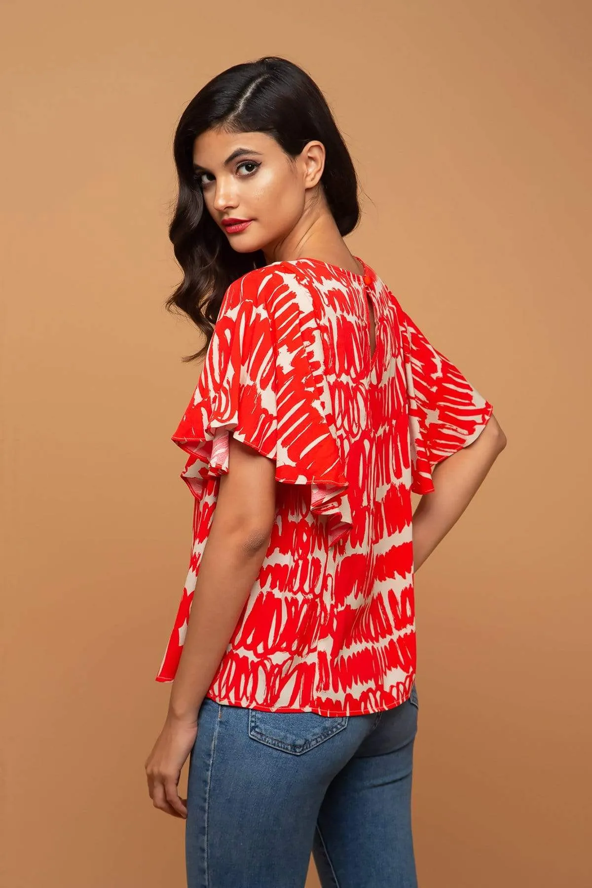 Juniper Top - Red Script sold by Eva Franco product image thumbnail 3