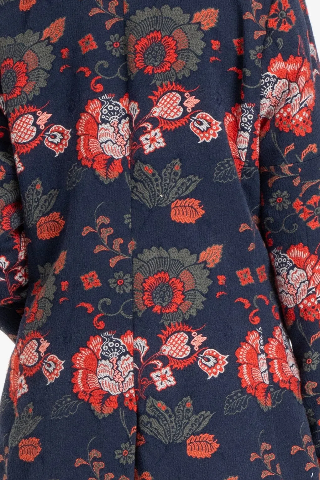 Lincoln Coat – Sapphire Damask sold by Eva Franco product image thumbnail 4