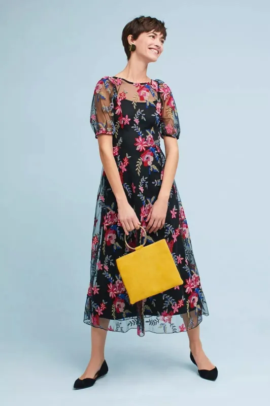 Lucy Embroidered Midi Dress sold by Eva Franco