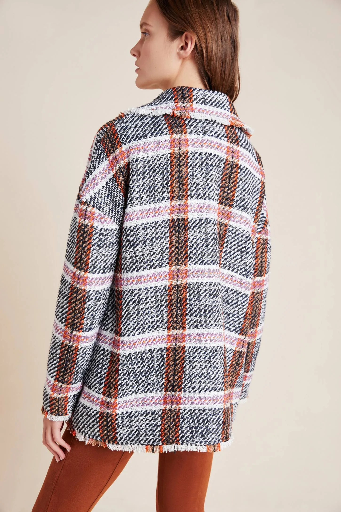 Carrie Double Breasted Plaid Tweed Coat sold by Eva Franco product image thumbnail 2