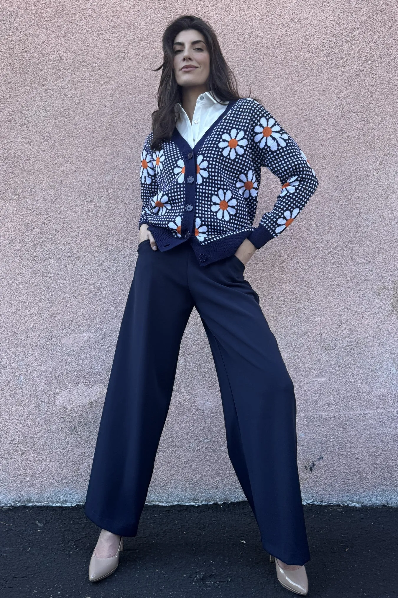 Daisy Navy Cardigan sold by Eva Franco product image thumbnail 2