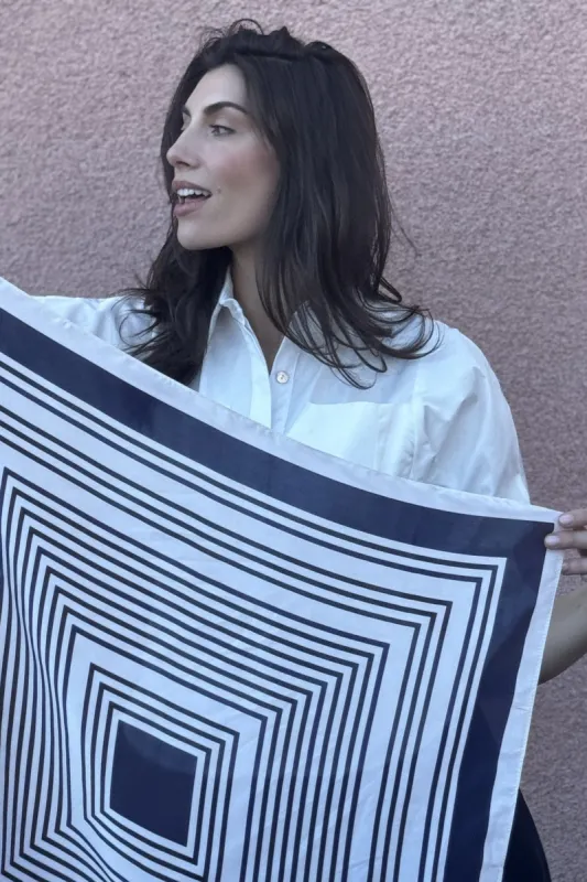 Large Navy Scarf sold by Eva Franco