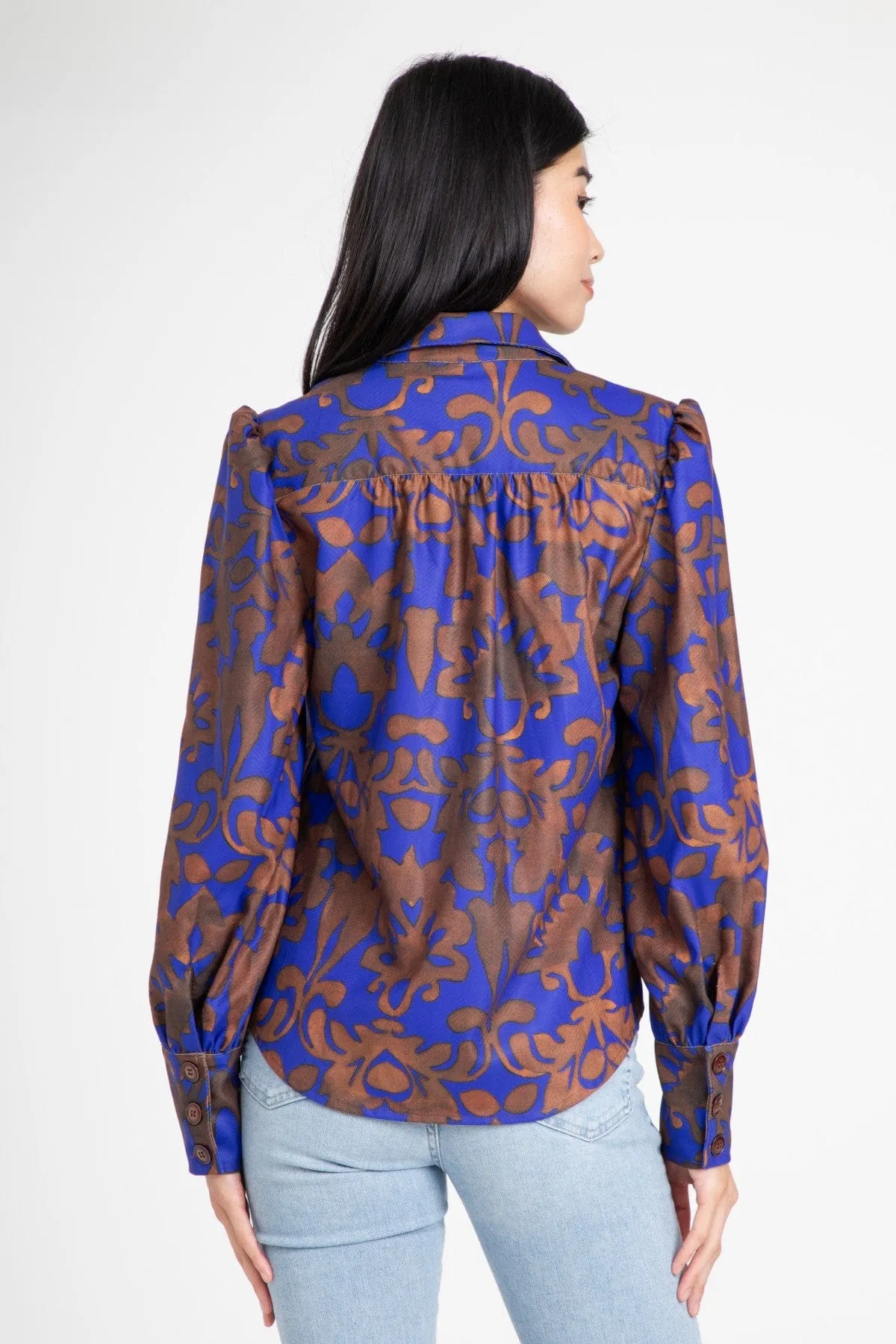 Lorca Blouse – Royal Damask sold by Eva Franco product image thumbnail 2