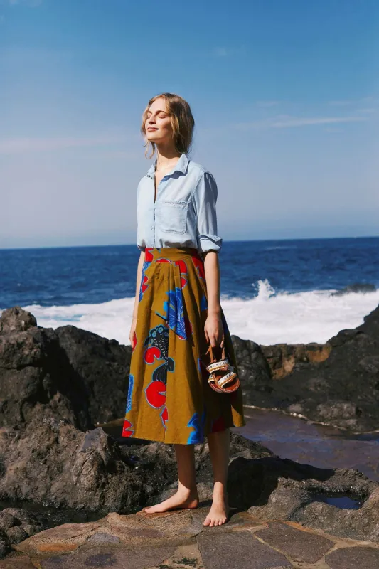 Betta A-Line Midi Skirt sold by Eva Franco