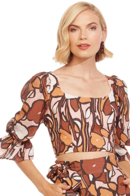 Rheta Top - Groovy Garden sold by Eva Franco