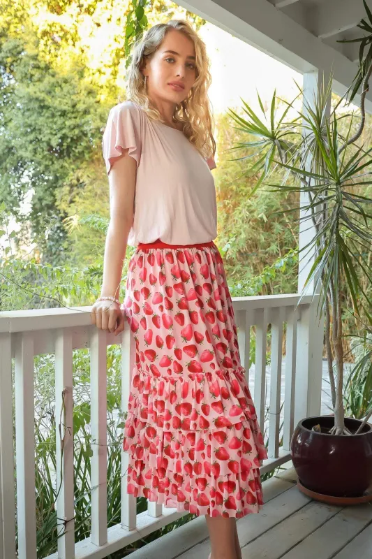 Tatum  Skirt - Strawberry Fields sold by Eva Franco