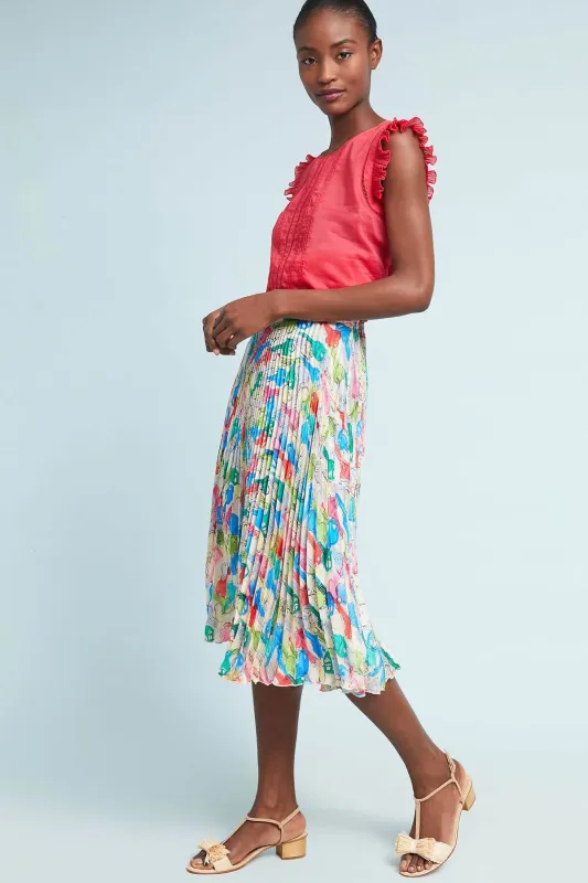Pleated Midi Skirt sold by Eva Franco