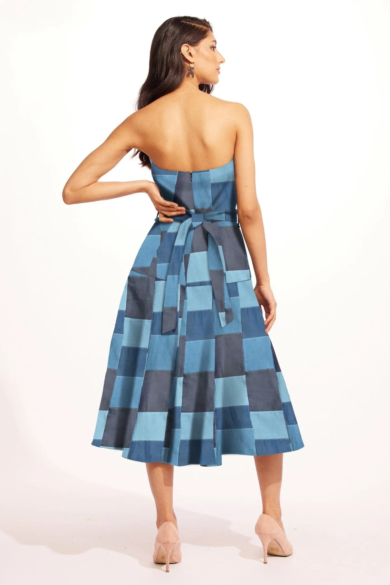 Mandoline Dress - Denim Patchwork sold by Eva Franco product image thumbnail 2
