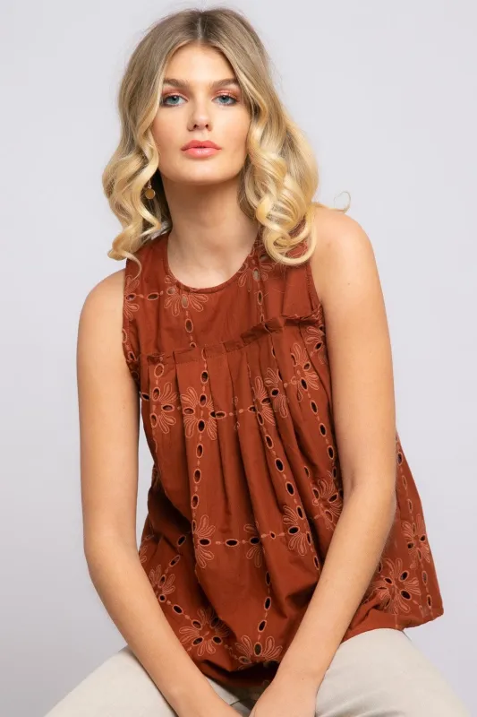 Conor Top - Cotton Eyelet Sedona sold by Eva Franco