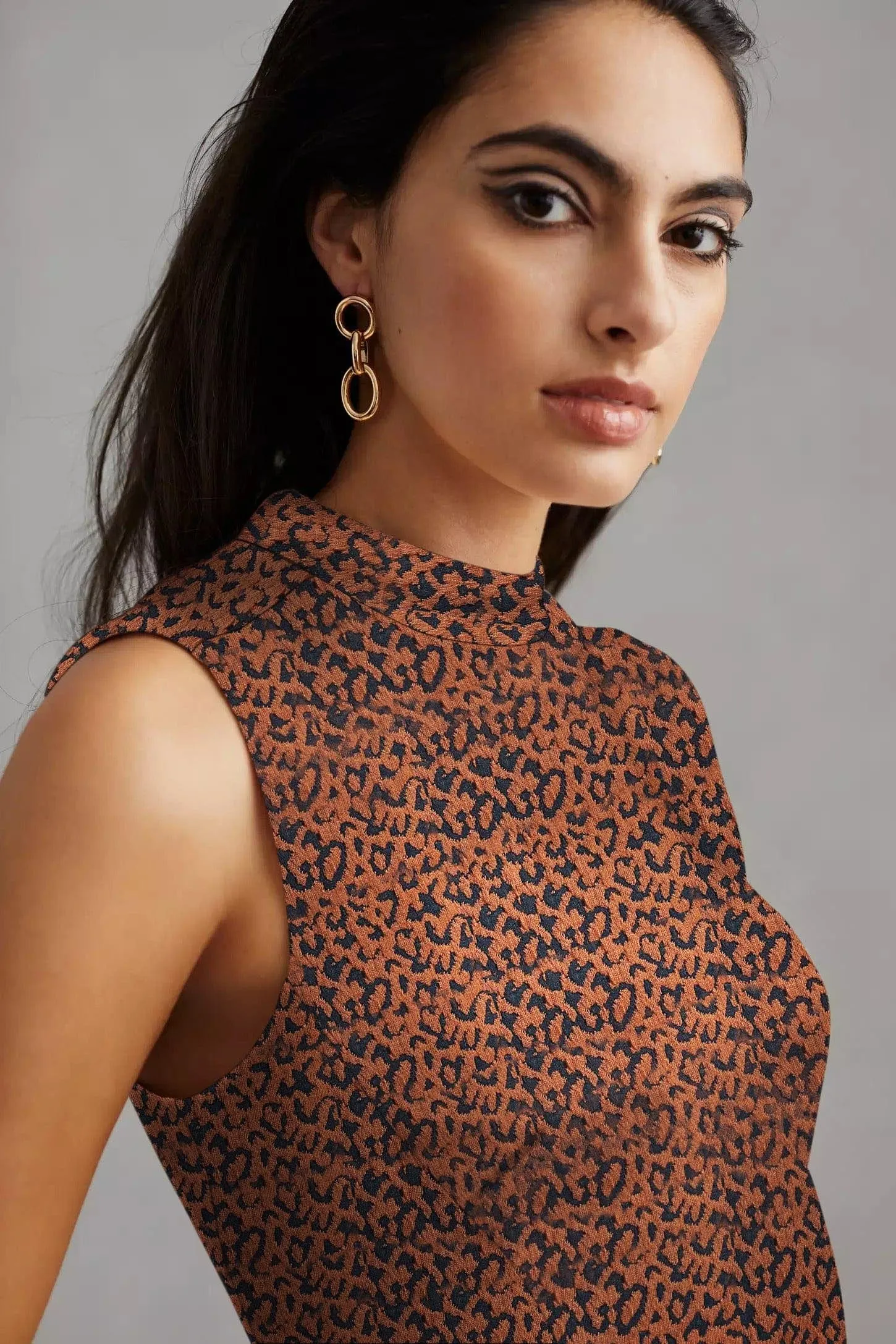 Mock-Neck Top - Mocha Fierce sold by Eva Franco