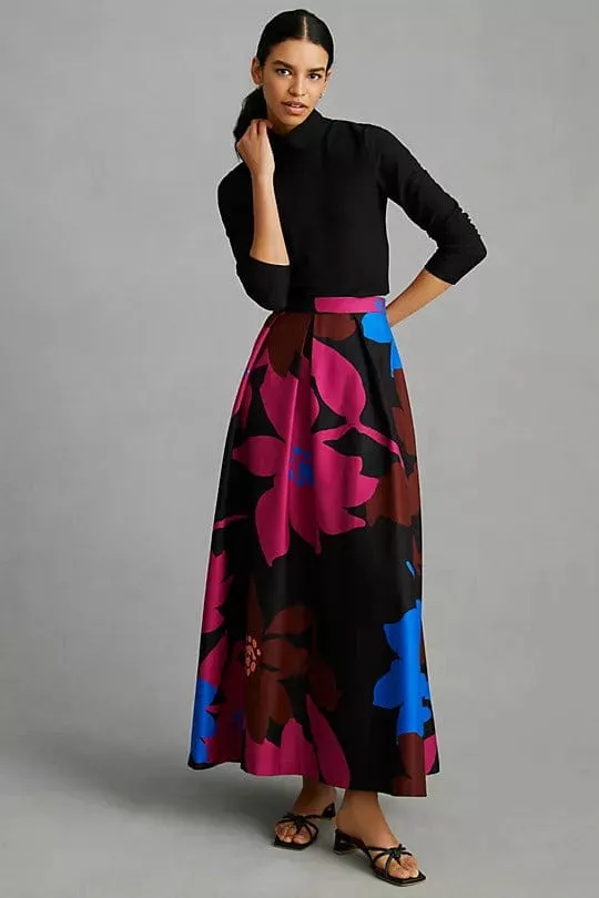 Patterned Midi Skirt - Magnolia Bloom sold by Eva Franco